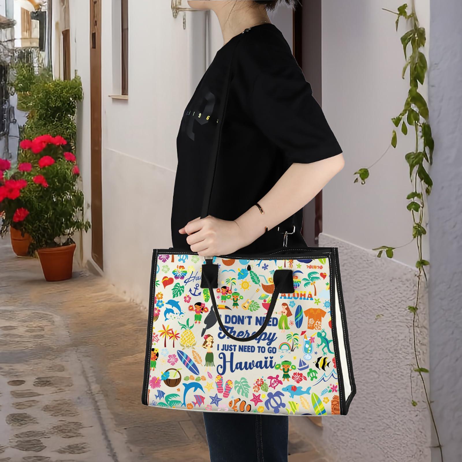 WZMPA WZMPA Hawaii Vacation Travel Bag Hawaiian Gifts I Don't Need Therapy I Just Need To Go Hawaii Makeup Zipper Pouch Bag Hawaii Trip Merchandise (Therapy Hawaii-TB)