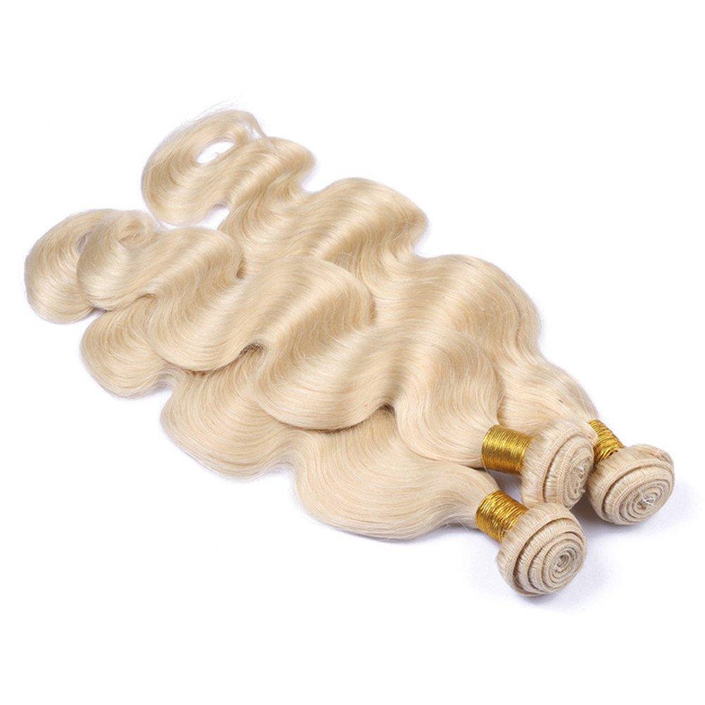 Tony beauty hair Tony Beauty Hair #613 Blonde Virgin Brazilian Human Hair Weaves Extensions Wholesale Body Wave 10-30\" Bleach Blonde Brazilian Human Hair Bundle Deals 3Pcs/4Pcs Lot (12 14 16 18)