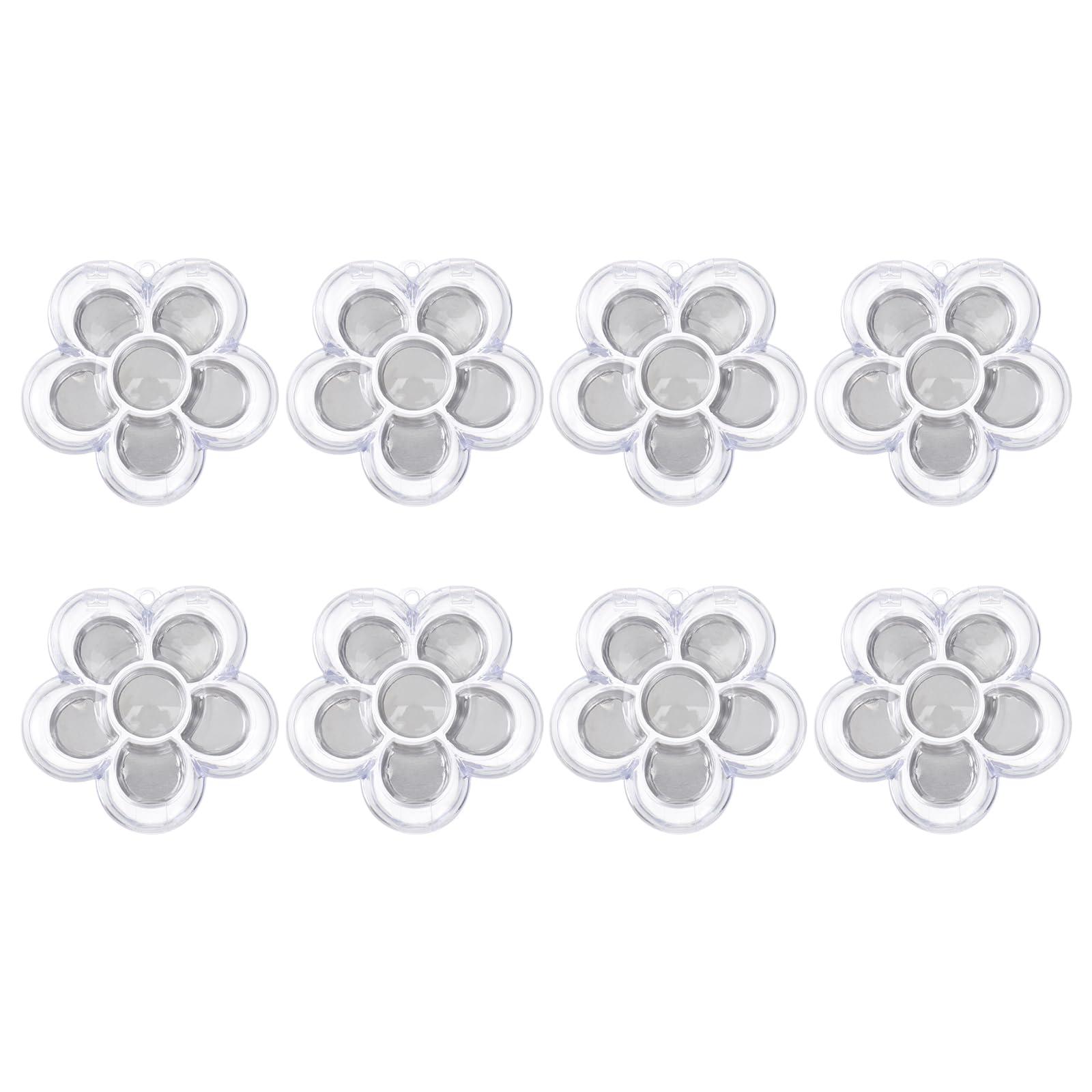 Beaupretty Beaupretty 8PCS Clear Empty Eyeshadow Palette Makeup Organizer Eyeshadow Storage Box Case Lipstick Pigment Palette Tray