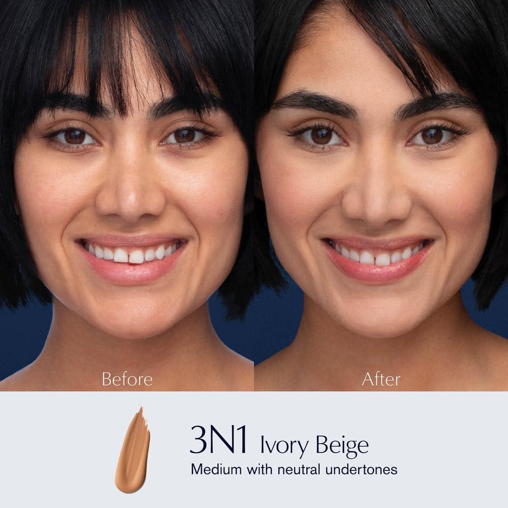 Este Lauder Este Lauder Double Wear Stay-in-Place 24-Hour Long-Wear Matte Foundation Makeup, 1 Fl Oz, 3N1 Ivory Beige