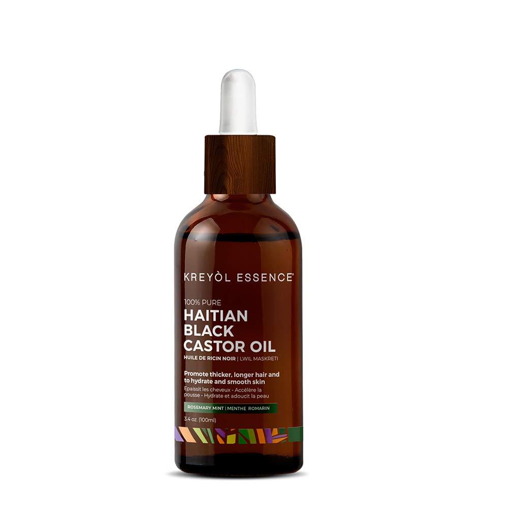 KREYL ESSENCE Kreyol Essence Haitian Black Castor Oil Rosemary Peppermint Duo, 2 fl oz and 3.4 fl oz