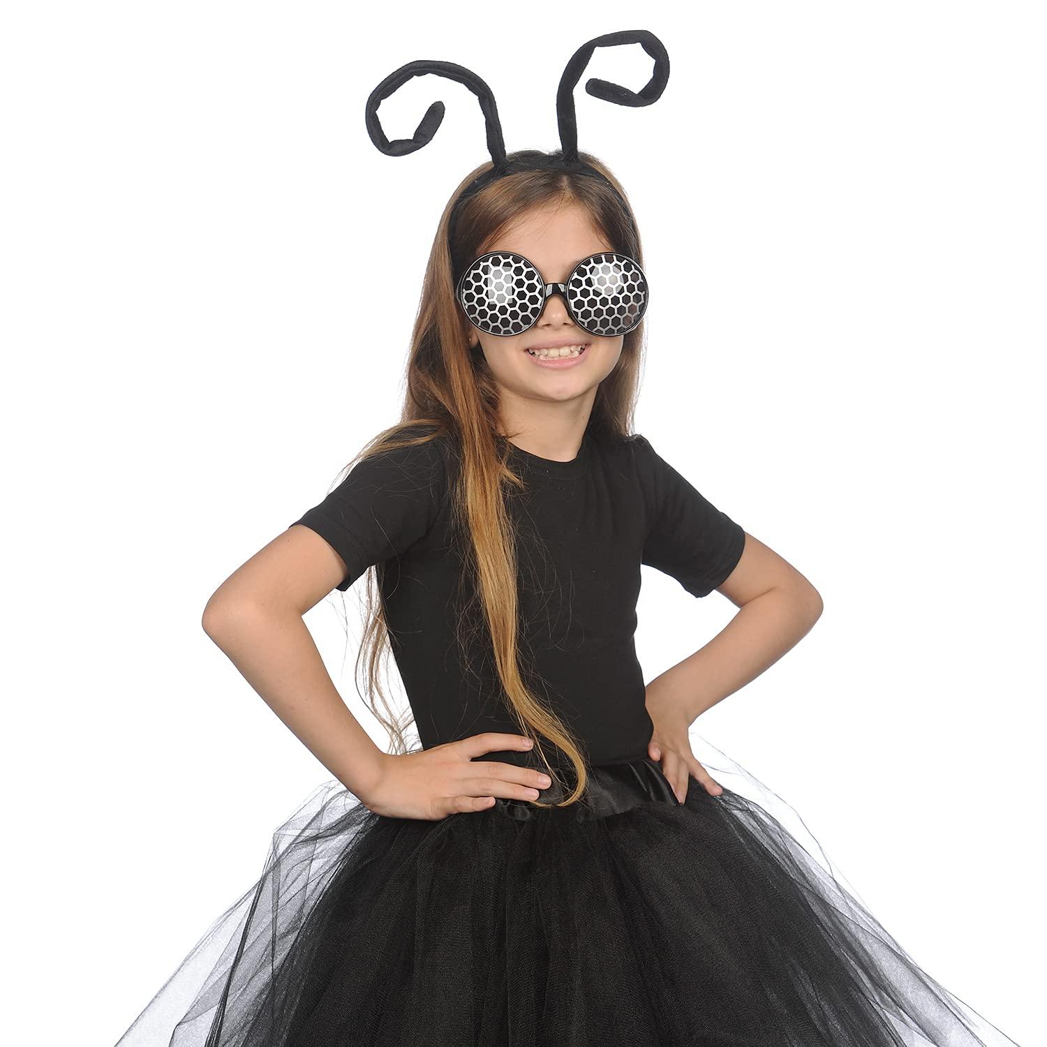 Funcredible Funcredible Bug Antenna Headband and Bug Glasses - Moth Halloween Costume - Mothman Costume - Insect Bug Costume Accessories for Adult and Kids