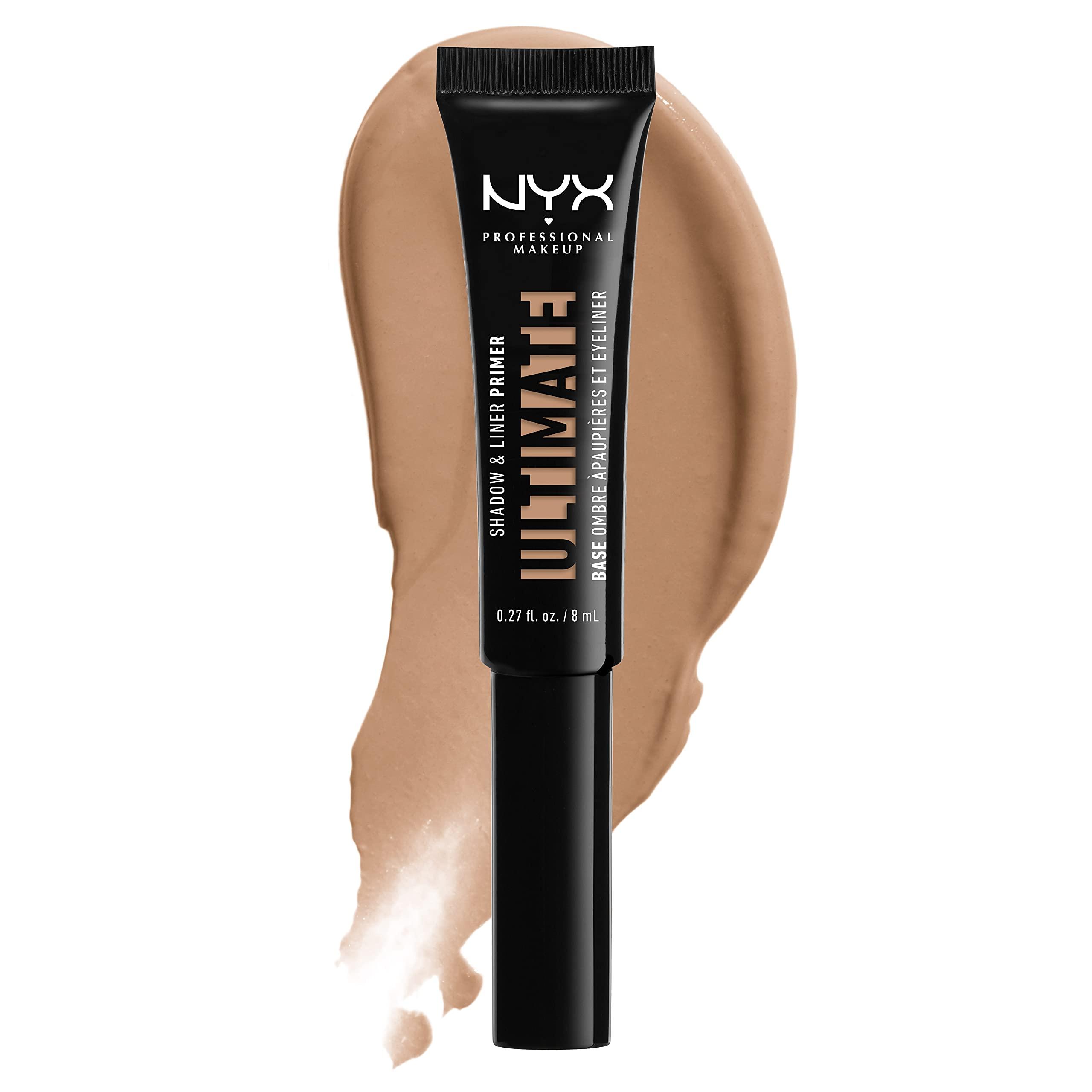 NYX PROFESSIONAL MAKEUP NYX PROFESSIONAL MAKEUP Ultimate Shadow & Liner Primer, Medium Deep + Epic Ink Liner, Black (2-Pack Bundle)