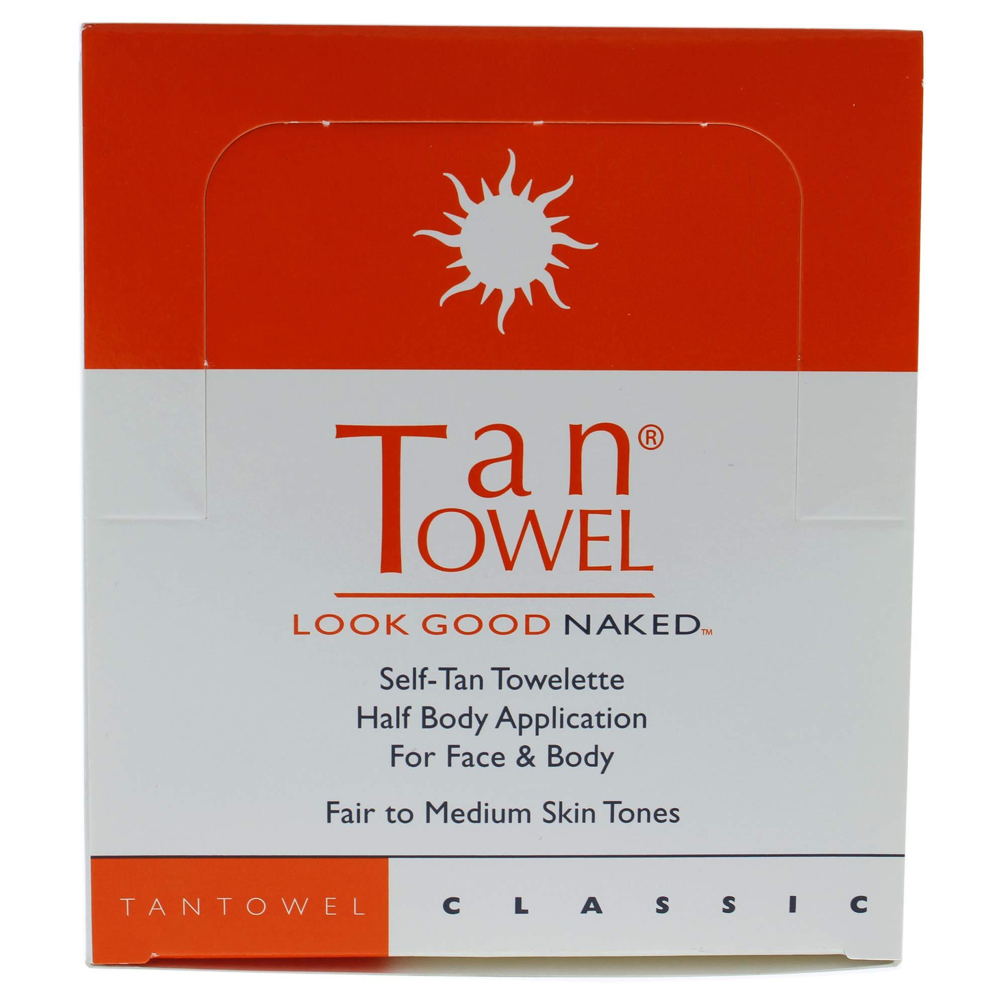 Tan Towel Tan Towel Classic Self Tan Towlettes Half Body Aplication 50 X 0.25 Oz, 50count
