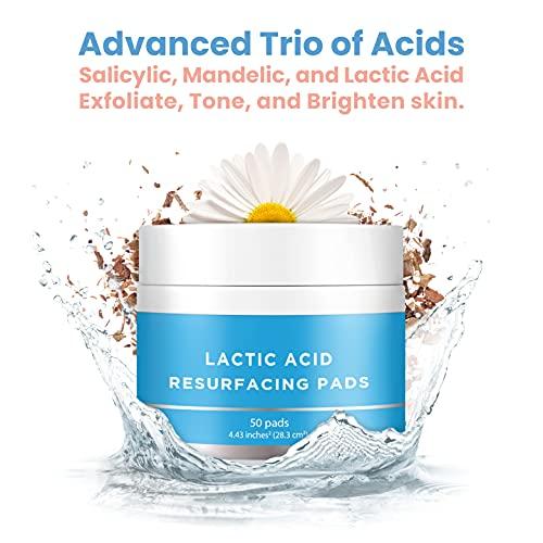 Pure Daily Care Pure Daily Care Lactic Acid Resurfacing Pads - Exfoliating Advanced Acid - Salicylic Lactic Mandelic Acid