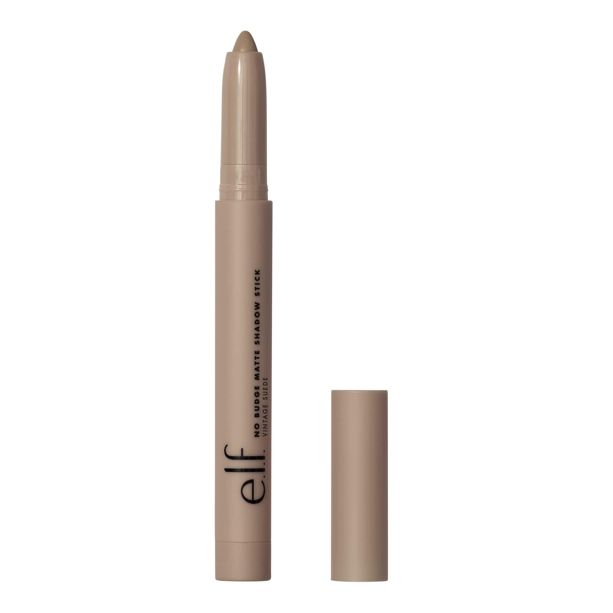 e.l.f. e.l.f. No Budge Matte Shadow Stick, One-Swipe Cream Eyeshadow Stick, Long-Wear & Crease Resistant, Matte Finish, Vintage Sude