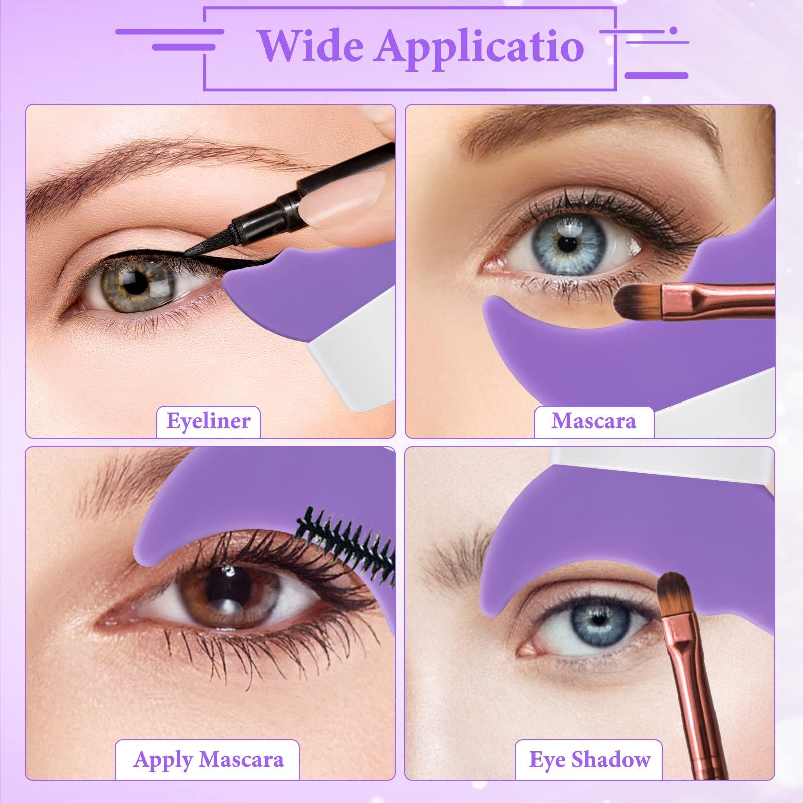 Anglekai 2Pcs Mascara and Eye Shadow Shield Pads, AngleKai Reusable Mascara and Shadow Shield Guard Tool (Purple)
