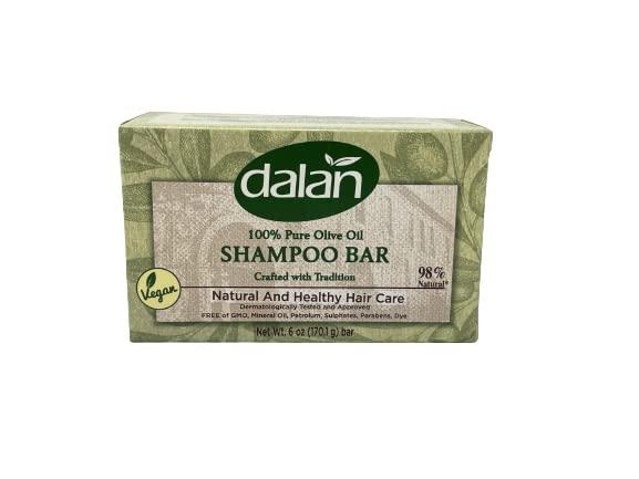 Dalan Dalan 100% Pure Olive Oil Shampoo Bar 6oz/170g - Free of GMO, Mineral Oil, Petrolum, Sulphates, Parabens, Dye - Natural And Healthy Hair Care (12 Pack)