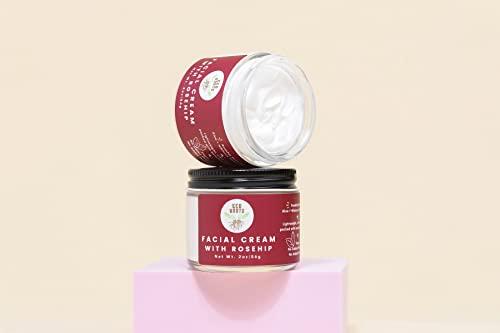 ECO ROOTS ECO ROOTS 100% Natural Face Moisturizer | Face Cream for Women | Made in Small Batches | Daily Organic Face Cream | Rosehip Facial Cream