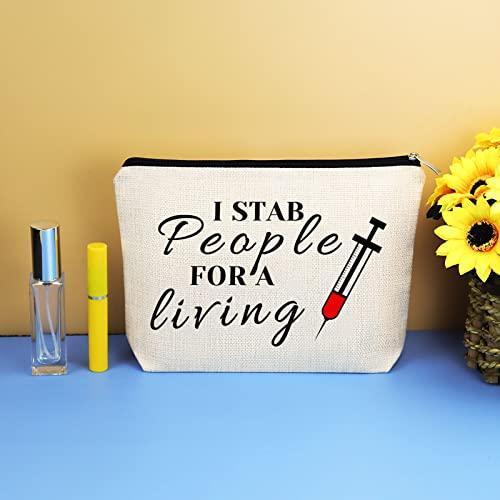 Mikela Funny Nurse Gift Nurse Life Gift Makeup Bag RN Nurses Practitioner Gift Cosmetic Bag Nursing Graduation Gift Nurse Week Day Gift Nurses Appreciation Gift Birthday Gift Travel Toiletry Pouch