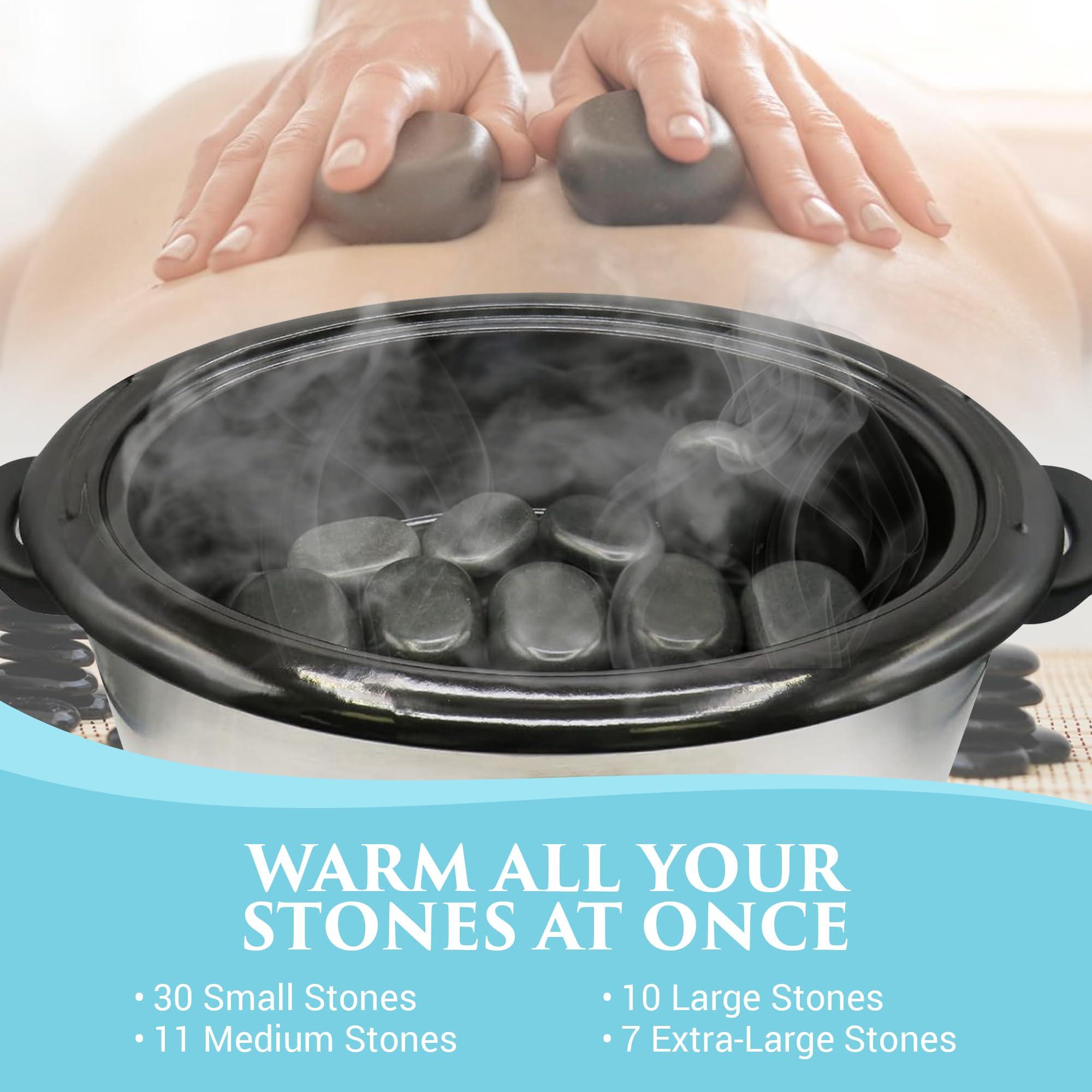 NRG NRG Professional Hot Stone Warmer for Massage Therapy, 6 Quart - Hot Stone Heater Hot Stones Warmer Massage Stone Heater Massage Stone Warmer Massage Accessories - Adjustable Temperature Control