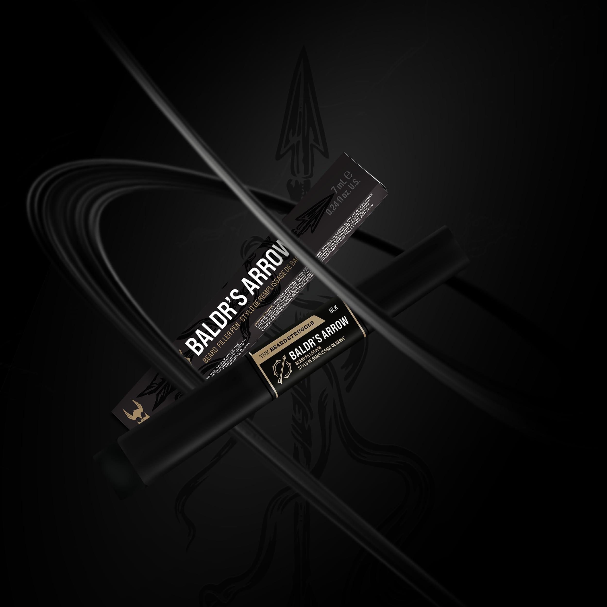 The Beard Struggle Beard Pen Filler for Men by The Beard Struggle - Baldr\'s Arrow Sweat Resistant & Waterproof, Long Lasting Beard Pen with Brush, Instantly Fill Patches & Thin Areas for a Perfect Beard - Medium Brown