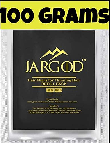 JARGOD 100 Gram Hair Building Fibers - Refill Your Existing Fiber Bottle - Hair Filler Fibers - Hair Loss Concealer For Thinning Hair by JARGOD (Dark Brown)