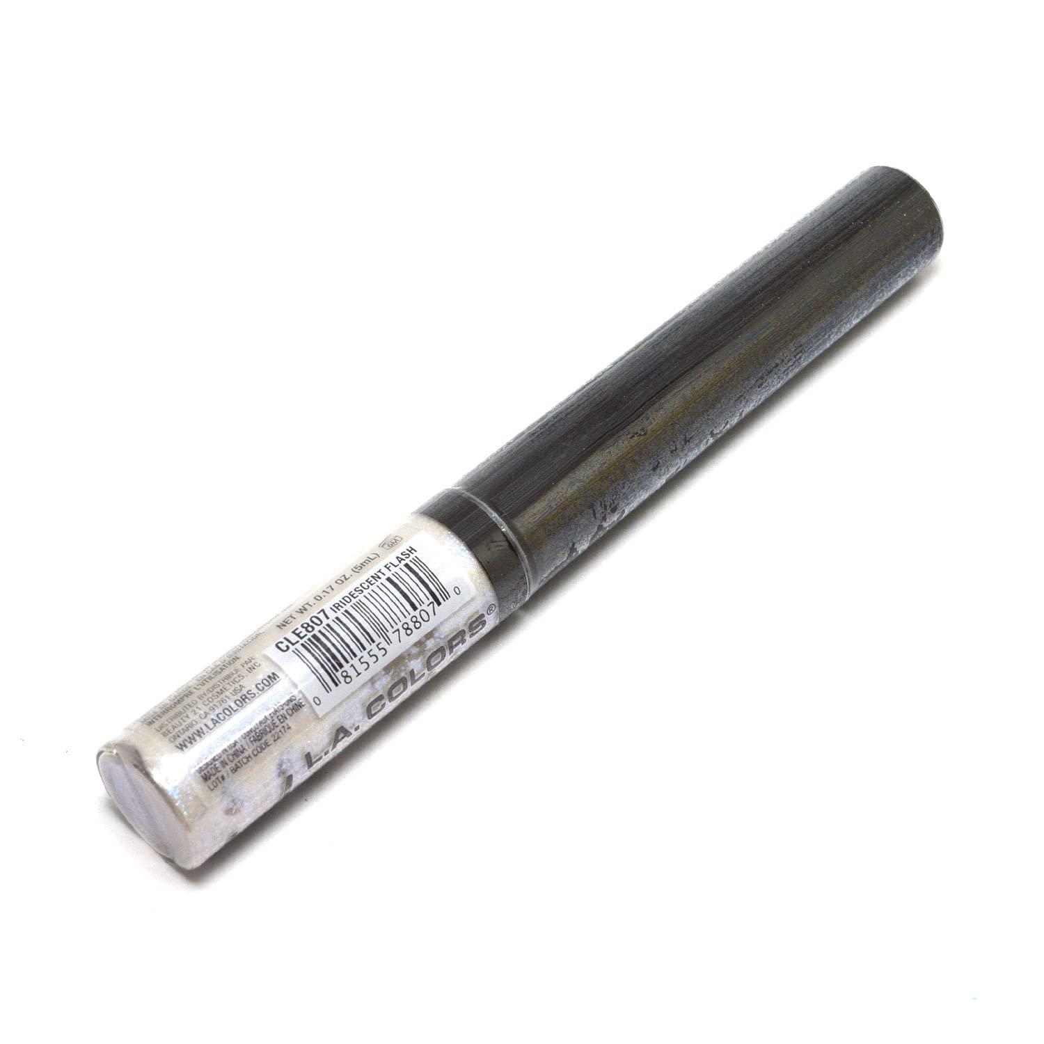 L.A. COLORS LA Colors 1 Liquid Eyeliner [ CLE807 Holographic Iridescent Flash ] Fine Tip Brush Eye Liner + Free Zipper Bag