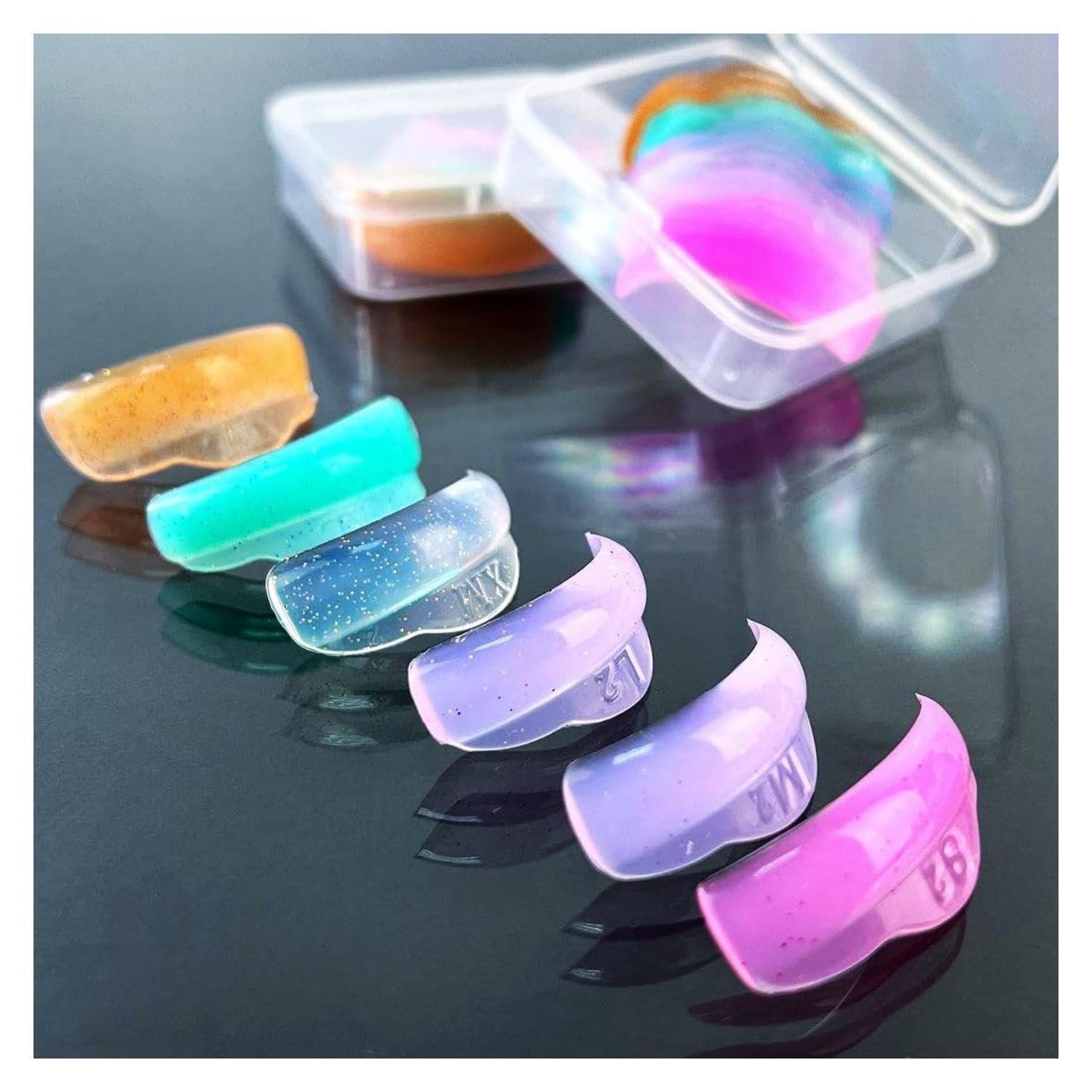 Liber Beauty Lash Lift Shield C Curl 5 Size Lash Lift Lamination Pad, Rapid 5 Minute Eyelash Lifting Shields Make Eyes Voluminous Flexible C curl Pads Extreme Perm Rod 100 Applications