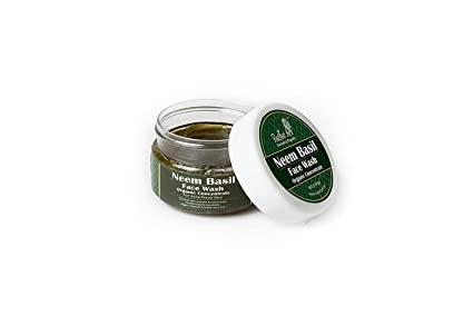 puu puu Rustic Art Organic Neem Basil Face Wash Concentrate | SLS & Paraben Free | Vegan & Creulty Free | Acne Control | 50 g, Pack of