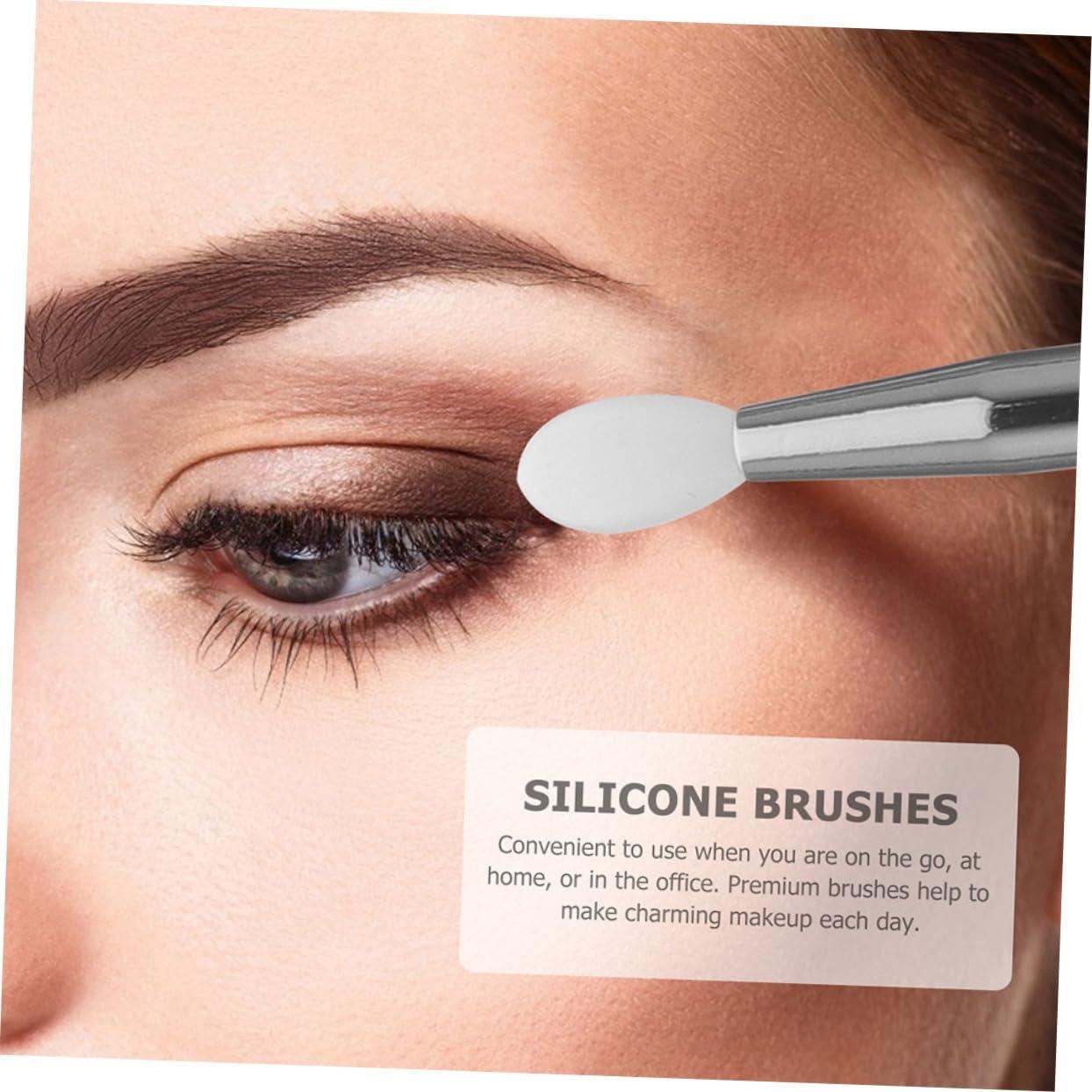 Beavorty Beavorty 5pcs Silicone Lip Brush Eyeliner Applicator Tool Make up Brushes Lip Brush Revolution Palette Makeup Brushes Small Makeup Brush Black