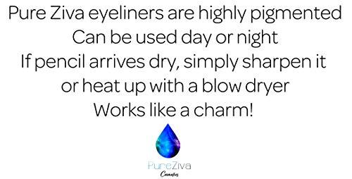 Pure Ziva Pure Zivaª Charcoal Dark Matte Grey Gray Sexy Smoke Wooden Eyeliner Pencil, HD Professional Eye Liner Smudge Proof Highly Pigmented No Animal Testing & Cruelty Free