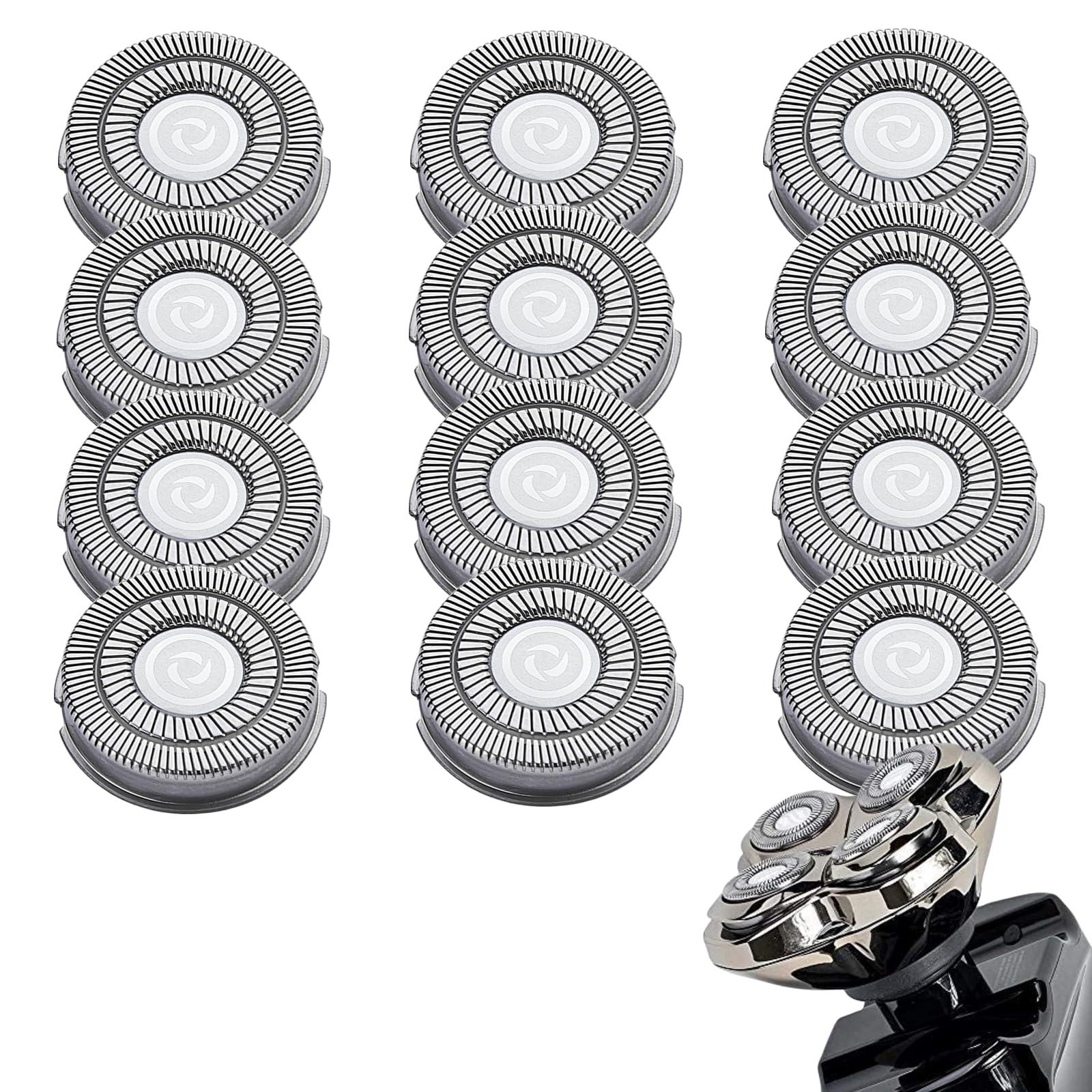 YAZIYIR 12Pcs Shaver Replacement Blades, Compatible with Skull Pitbull Shaver Gold/Silver/Platinum PRO, Super Close Shaving Heads.