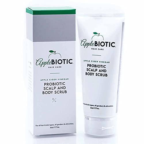 AppleBiotic Apple Cider Vinegar Scalp Scrub 2PK - Exfoliating Scalp Treatment with Coconut & Sesame Seed Oils - Moisturizes & Relieves Itchy, Flaky Skin. Hair Scrub & Scalp Cleanser for Build Up, Healthy Hair