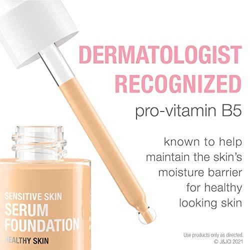 Neutrogena Neutrogena Healthy Skin Sensitive Skin Serum Foundation with Pro-Vitamin B5, Color Correcting & Pore Minimizing Liquid Foundation & Face Serum, Buildable Coverage, Light/Medium 02, 1 oz