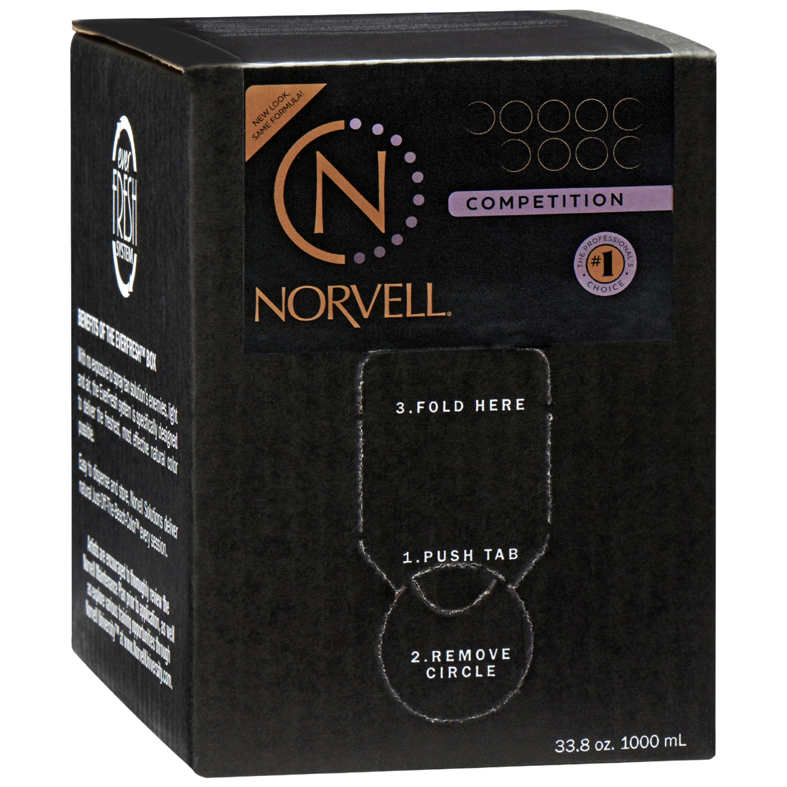 Norvell Norvell Premium Professional Sunless Tanning Spray Tan Solution - Competition Tan, 1 Liter Box
