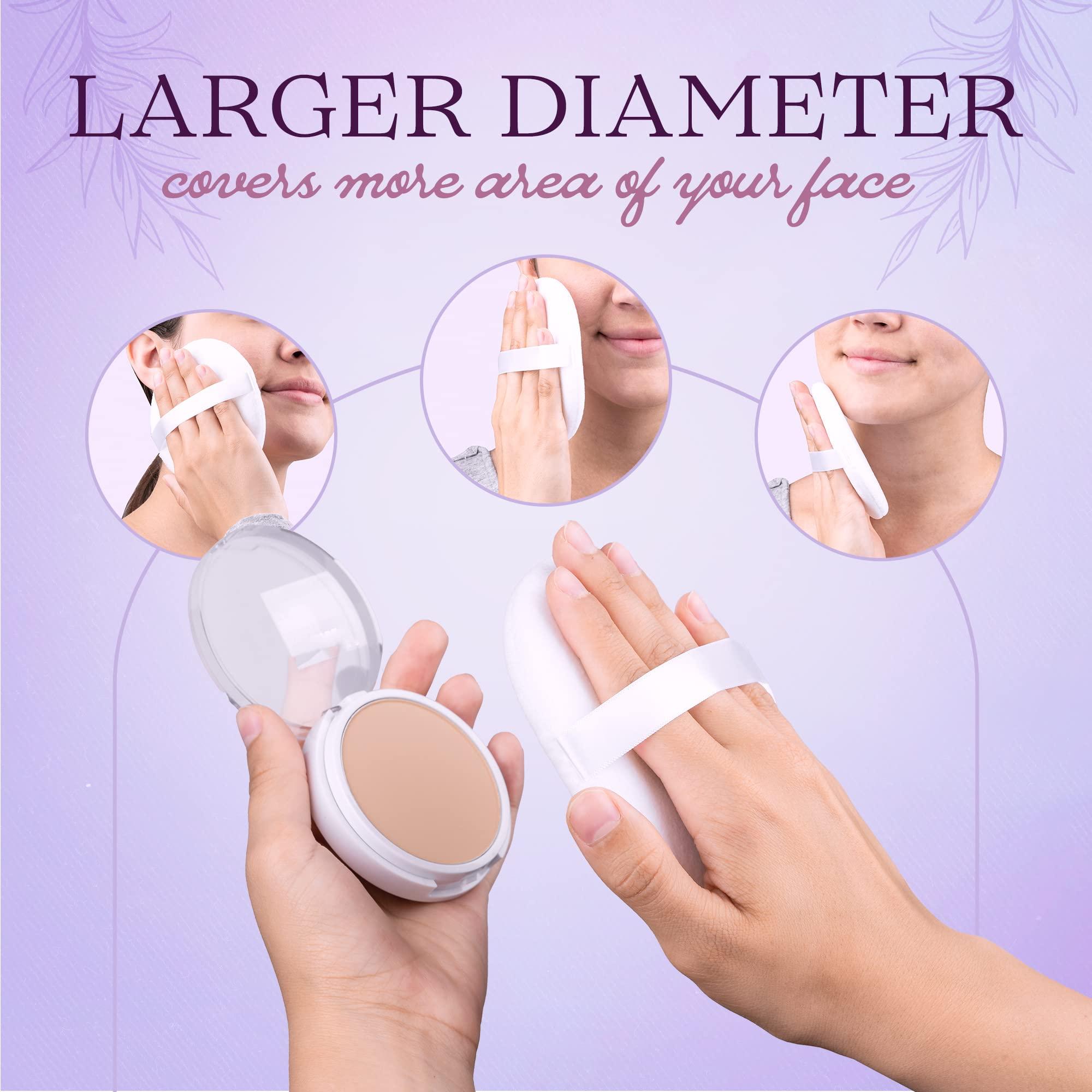 NextClimb NextClimb Extra Large 4.5 White 100% Cotton Powder Puff for Makeup, Round, Comfortable to Hold