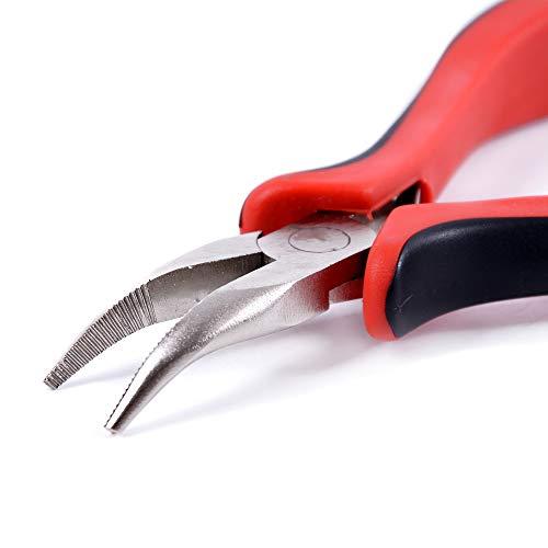 YANTAISIYU 1000pcs Micro Silicone Rings Beads Hair Extensions Kit I-tip Hair Pliers Micro Pulling Hook Needle Loop Threader and 1000pcs Micro Silicone Links