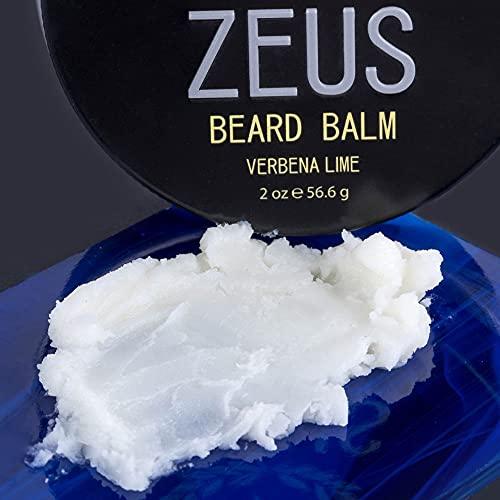 ZEUS ZEUS Beard Balm, Natural Beeswax & Shea Butter Balm, Softening Conditioner for Facial Hair – MADE IN USA (Sandalwood) 2 oz.