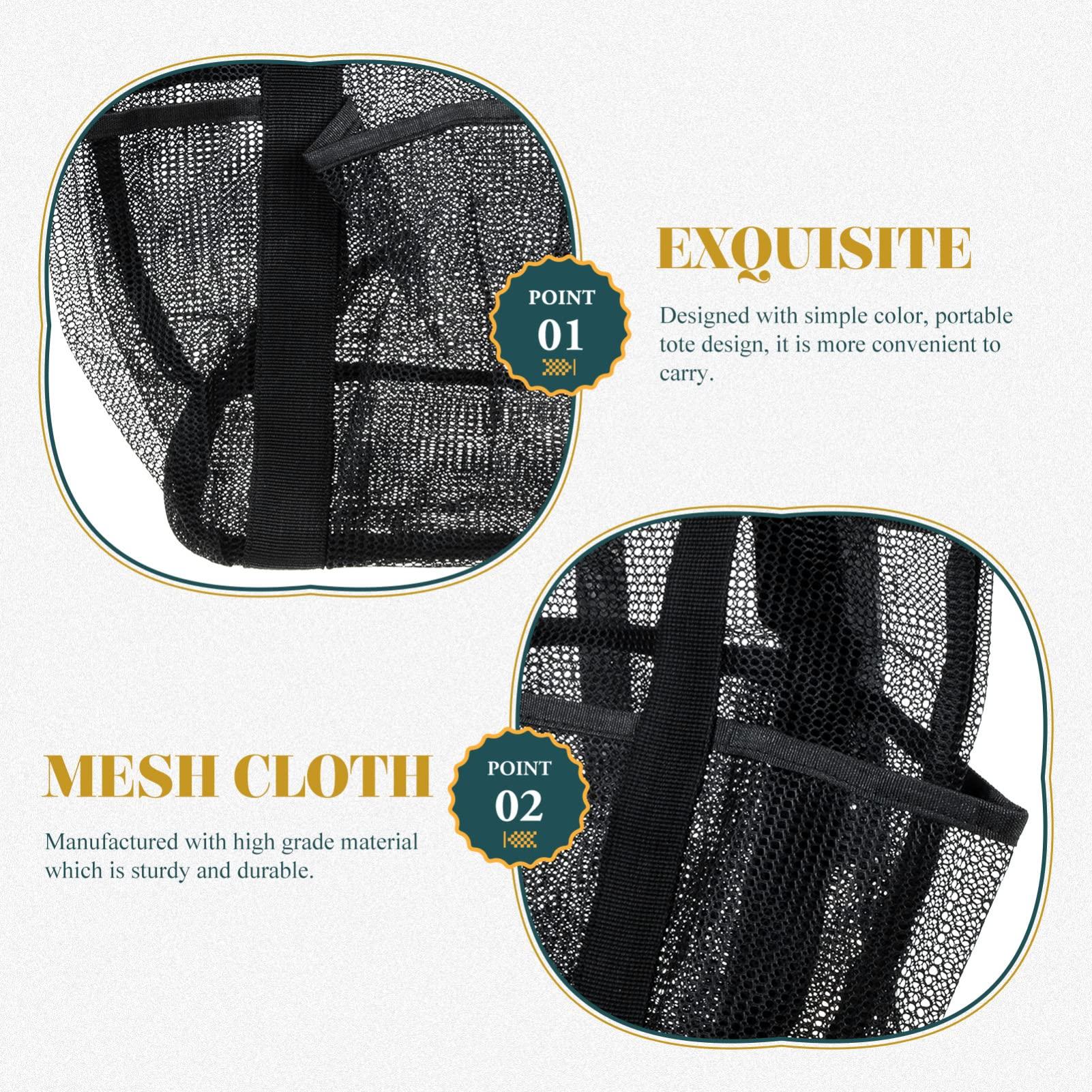 Zerodeko Zerodeko Beach Toiletry Bag Large Capacity Toiletry Bag Beach Bag Large Kids Toy Mesh Beach Toy Bag Portable Beach Pouch Large Beach Bag Childrens Toys Tote Bag Net Travel Make up