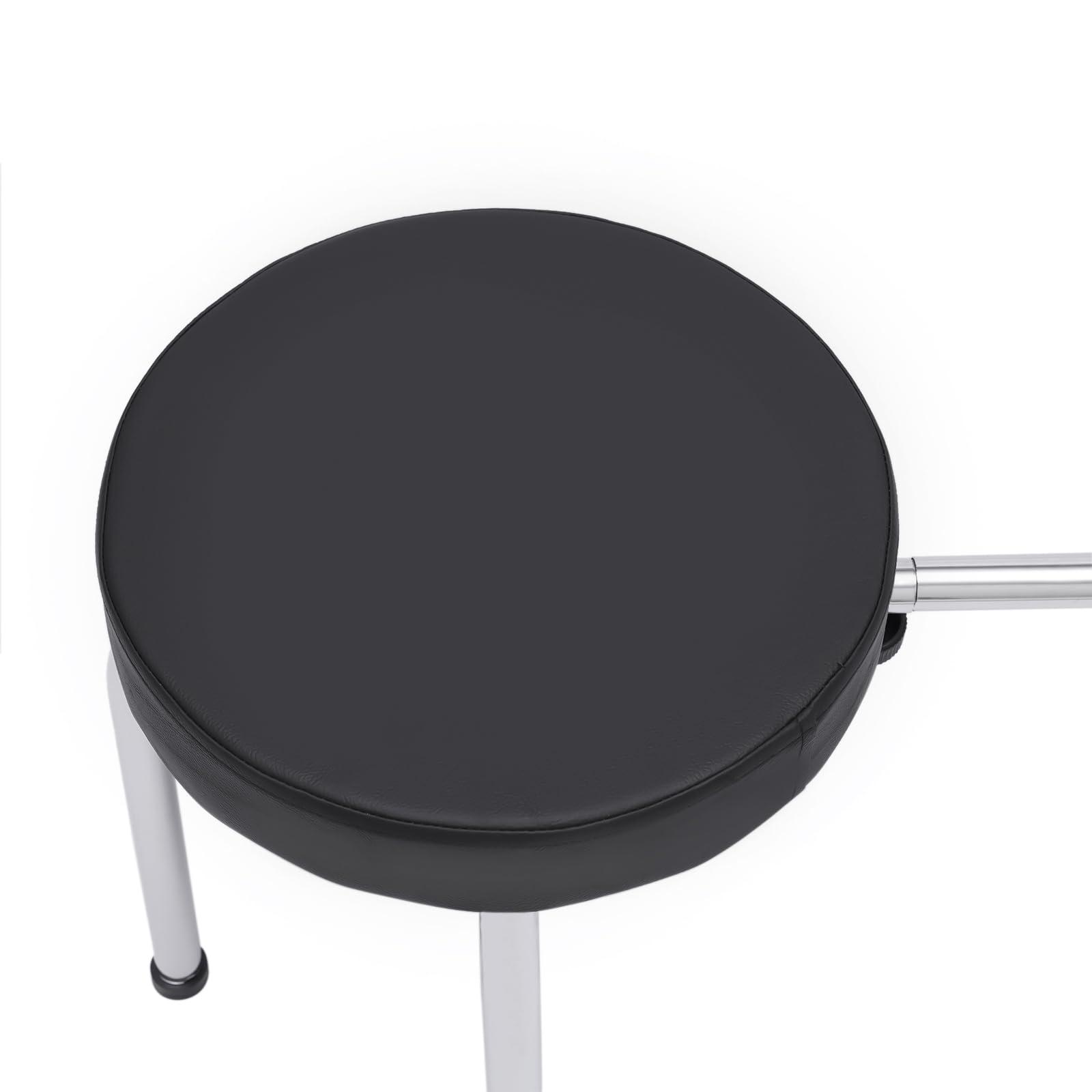 ACNAO ACNAO Pedicure Stool with Footrest,Modern Style Height and Length Adjustable Leg Rest PVC Pad Pedicure Foot Rest Stand Nail Station for Spa Beauty Salon Studio Equipment Supplies,Black