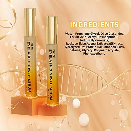 Dorzu Premium Eyelash Growth Serum and Eyebrow Enhancer Lash boost Serum for Longer, Fuller Thicker Lashes & Brows (0.17FL.oz/5ml)