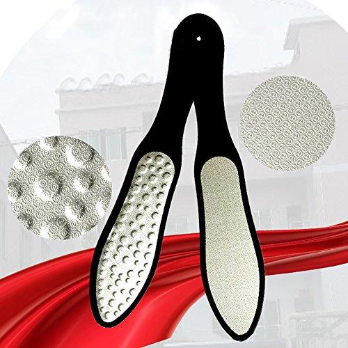 AnHua AnHua 1Pcs Double Sides Foot Rasp Heel File Hard Head Skin Callus Remover Stainless Steel instruments for Pedicure Feet Care Tool (Black)