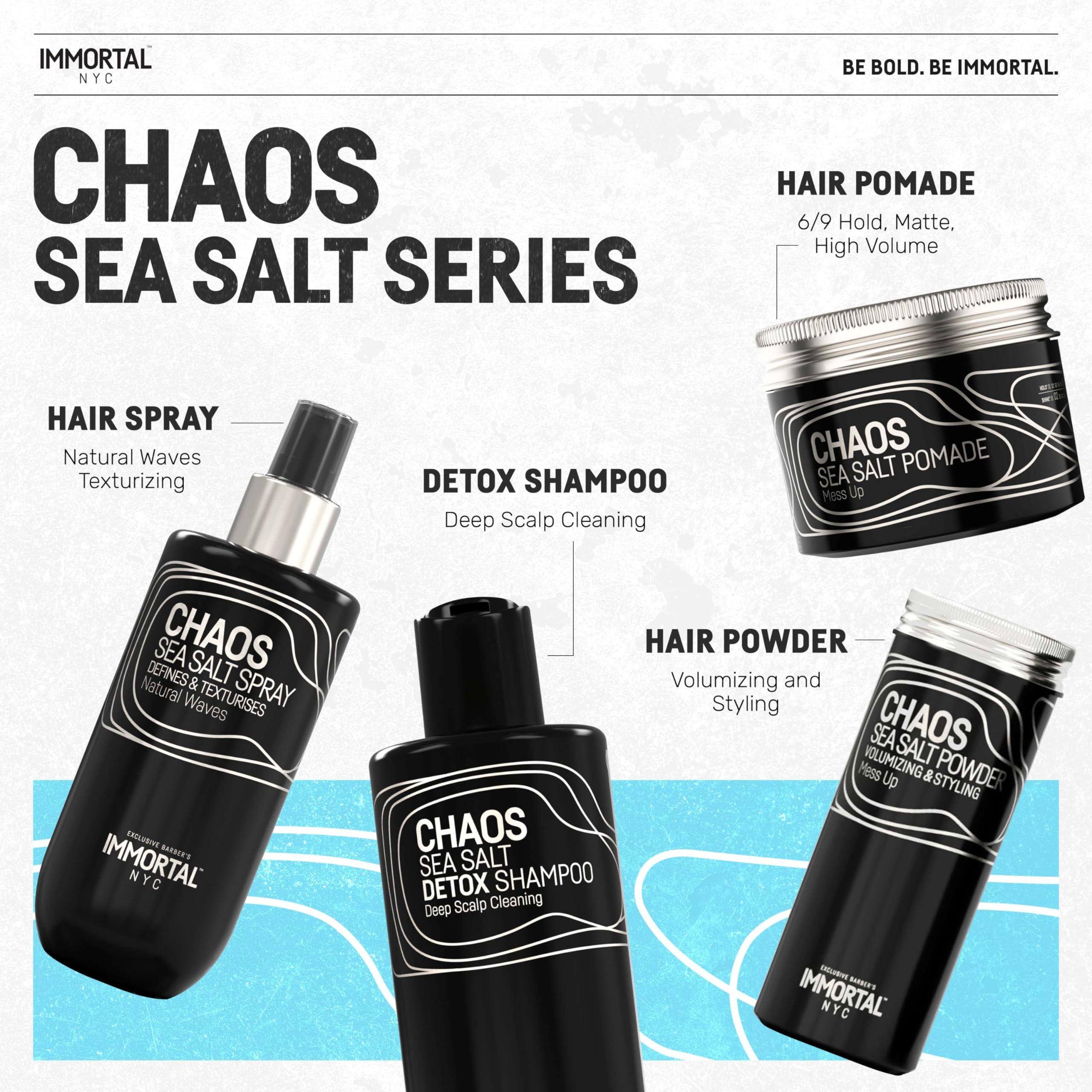 Immortal NYC Immortal NYC Exclusive \'SEA SALT\' Pomade - Matte Natural Dry look - Firm Strong Hold - Extra Volume & more Texture-No Shine - 100 Ml/3.4 Oz (Travel size)