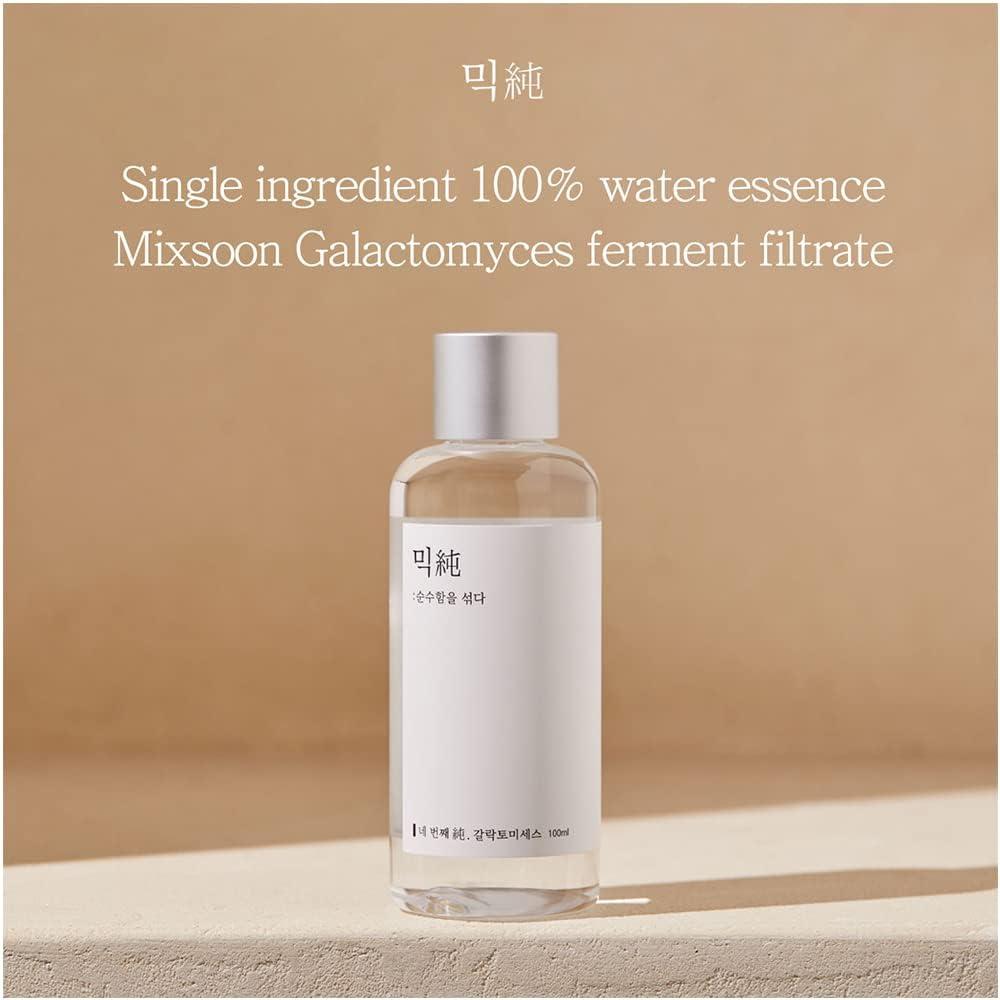 mixsoon mixsoon Galactomyces Ferment Essence - Deep Moisture, Tone Clarifying Essence to Smooth Skin for Dull, Uneven Skin - Korean Skincare for Glass Skin - Vegan (3.38 fl.oz / 100ml)