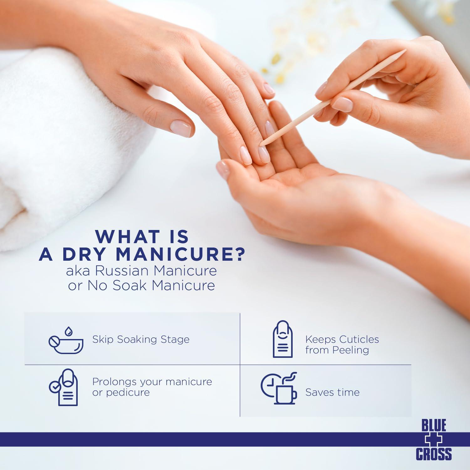 Blue Cross Blue Cross Cuticle Remover Cream for Dry Damaged Cuticles, Moisturizing Cuticle Softener for Nails, Professional Nail Care for Dry Manicures, Brittle Hang Nails, Made in USA, 2oz