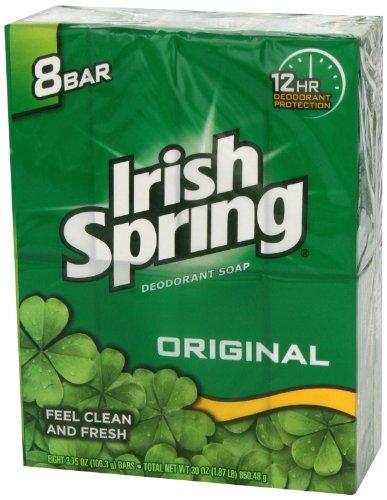 Irish Spring Irish Spring Deodorant Soap, Original Bar Soap (8 Count)