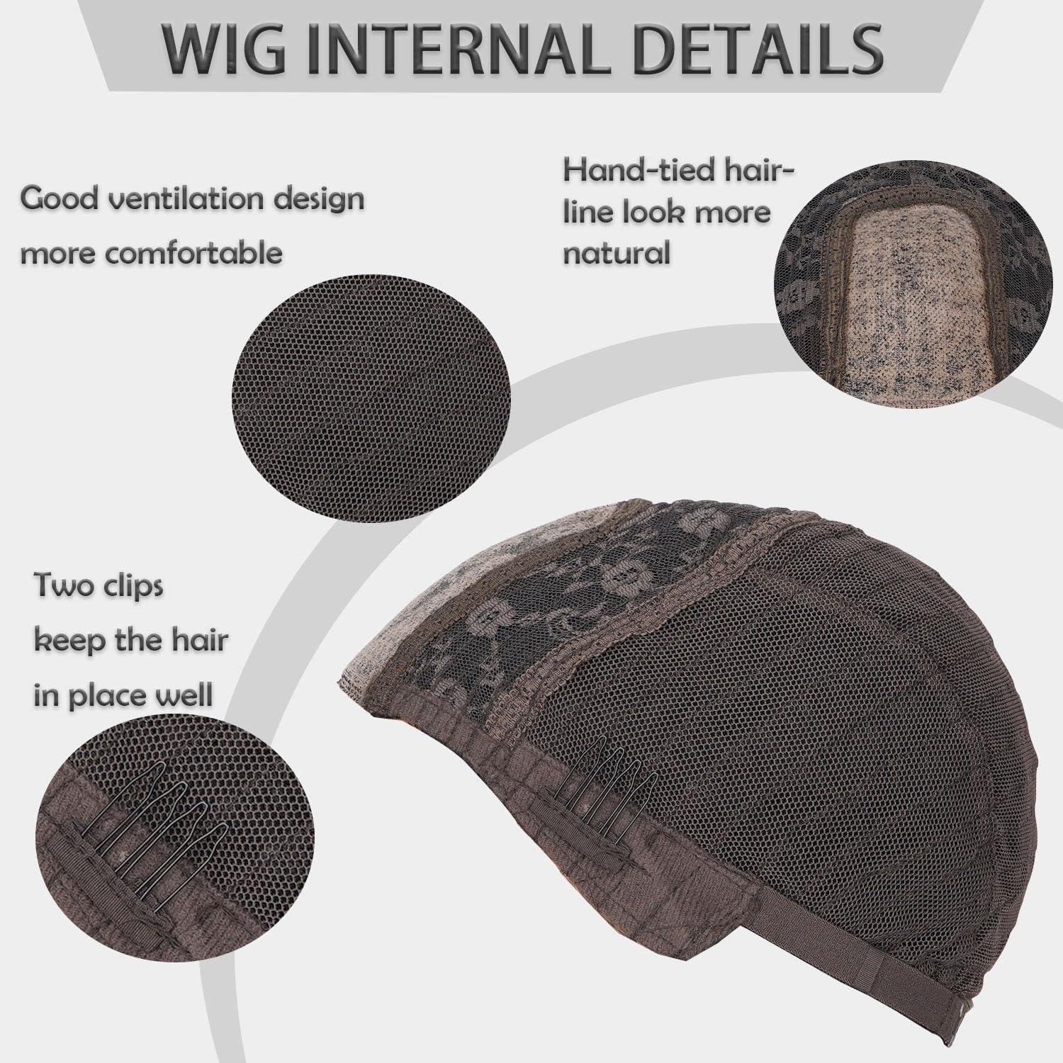 MeaYOO MeaYOO Short Wavy Black Wig for Women, Soft Wavy Wig with Lace, Shoulder Length Middle Part Curly Wavy Bob Wig, Natural Looking Synthetic Heat Resistant Fiber Wig for Daily Party Use 14 Inch