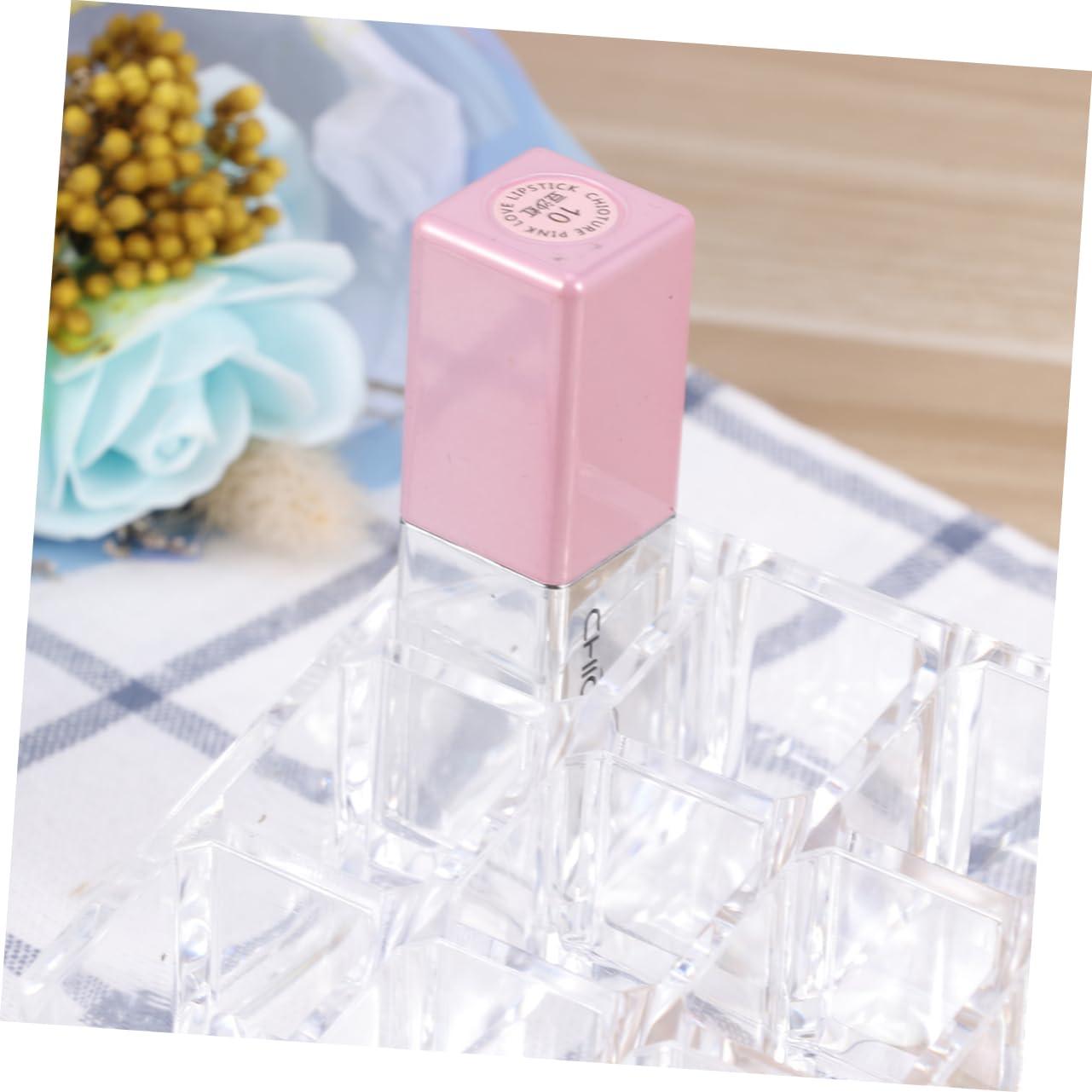 Mikinona Mikinona Acrylic Lipstick Organizer Display 18 Slots Makeup Lipstick Stand Makeup Storage Organizer Display Case for Cosmetics