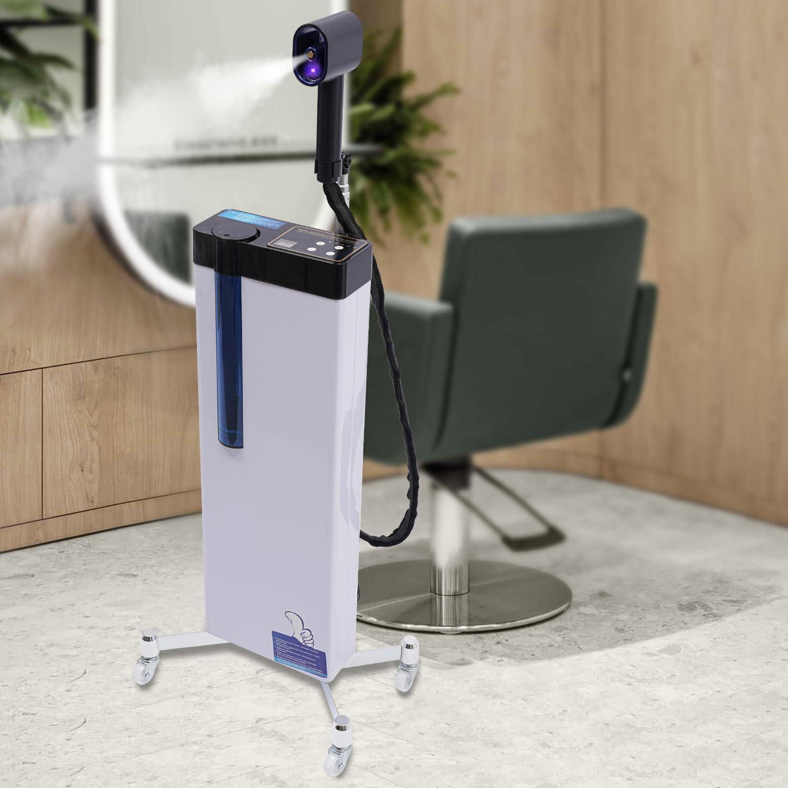 UIdili 3 In 1 Salon Nano Hair Steamer Vertical Multifunctional Hairdressing Nano Sprayer, Multi-speed Adjustable Hair Care Device with Control Panel, Portable Hair Steamer Cap for Deep Conditioning