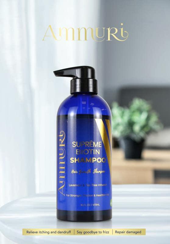 Ammuri Ammuri Biotin Hair Growth Shampoo & Conditioner - DHT Blocker, Anti-Dandruff, Hair Loss & Hair Thickening Shampoo for Oily Hair - Promotes Hair Growth