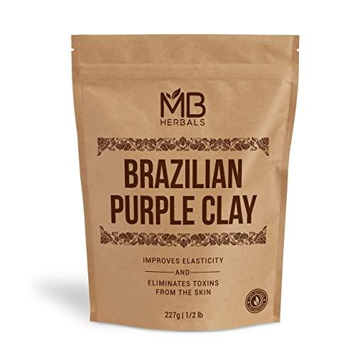MB Herbals MB Herbals Brazilian Purple Clay Powder 8 oz (0.5 LB / 227 Gram) | Face Packs & Soap Making | Mild Anti-Ageing Clay