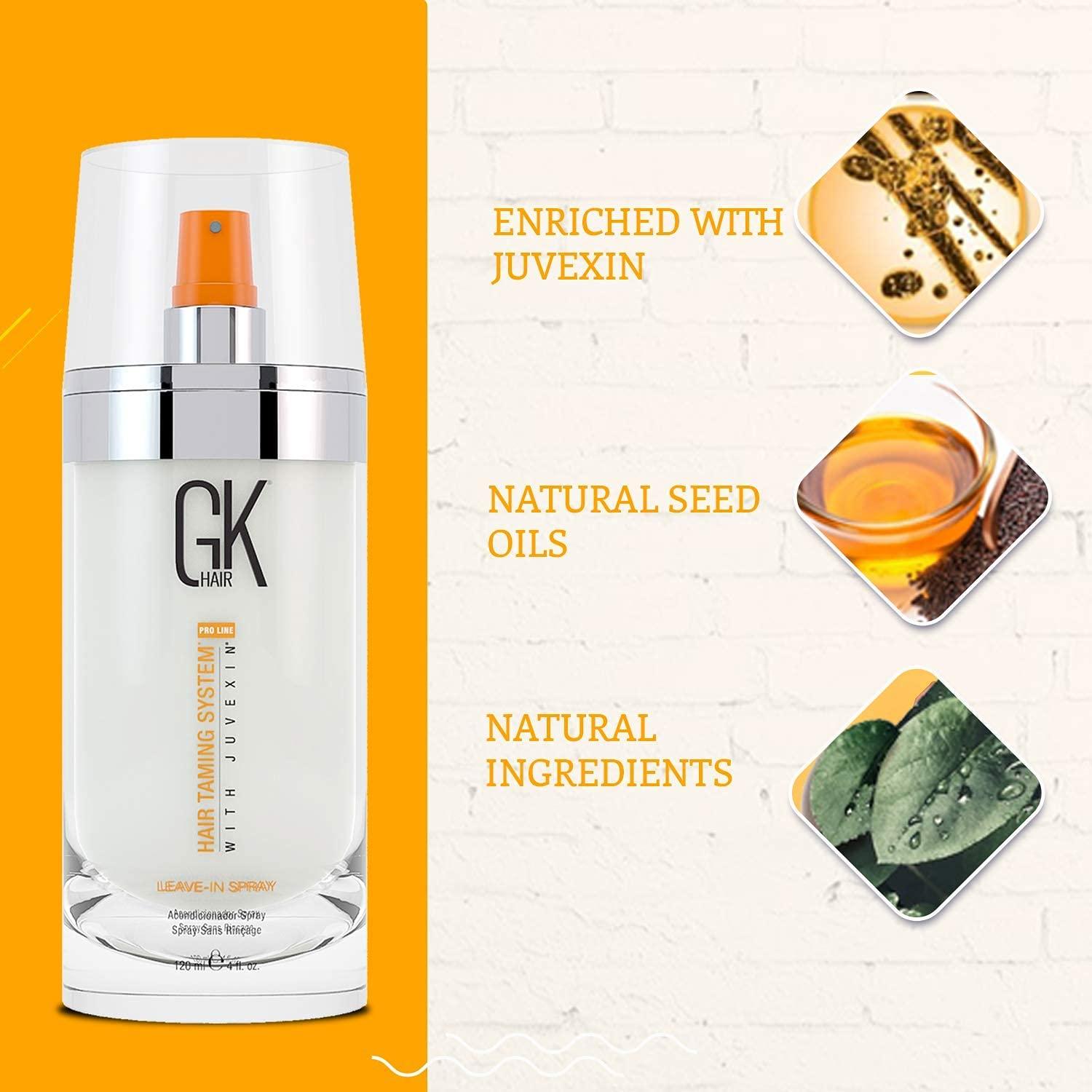 GK HAIR GK HAIR Global Keratin Moisturizing Shampoo & Conditioner 300ml - Treatment Leave in Spray 120ml