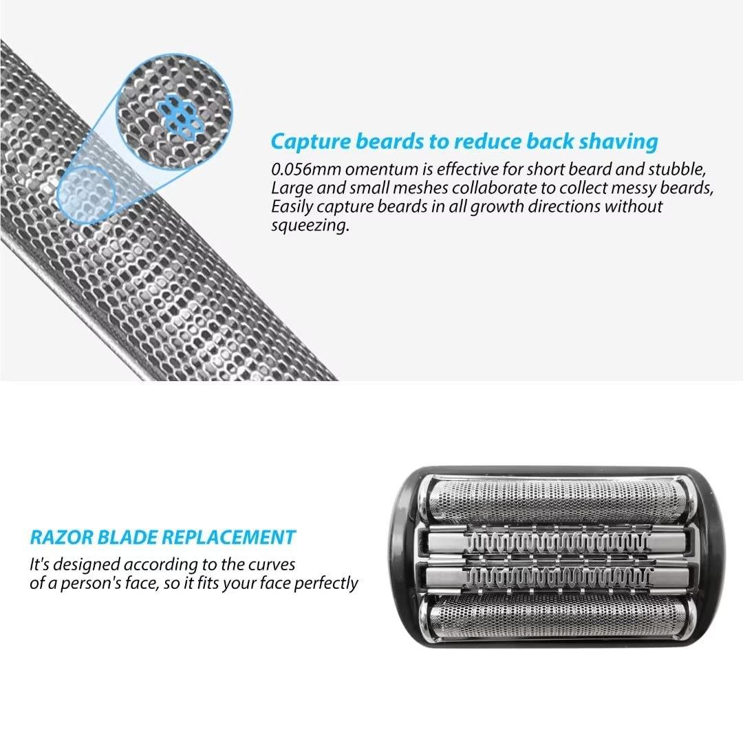 Gxcdizx 92B 92S 92M Electric Shaver Head Replacement for all Braun 9 Series Razors, Including 9290cc 9291cc 9370cc 9296cc etc. (Black)