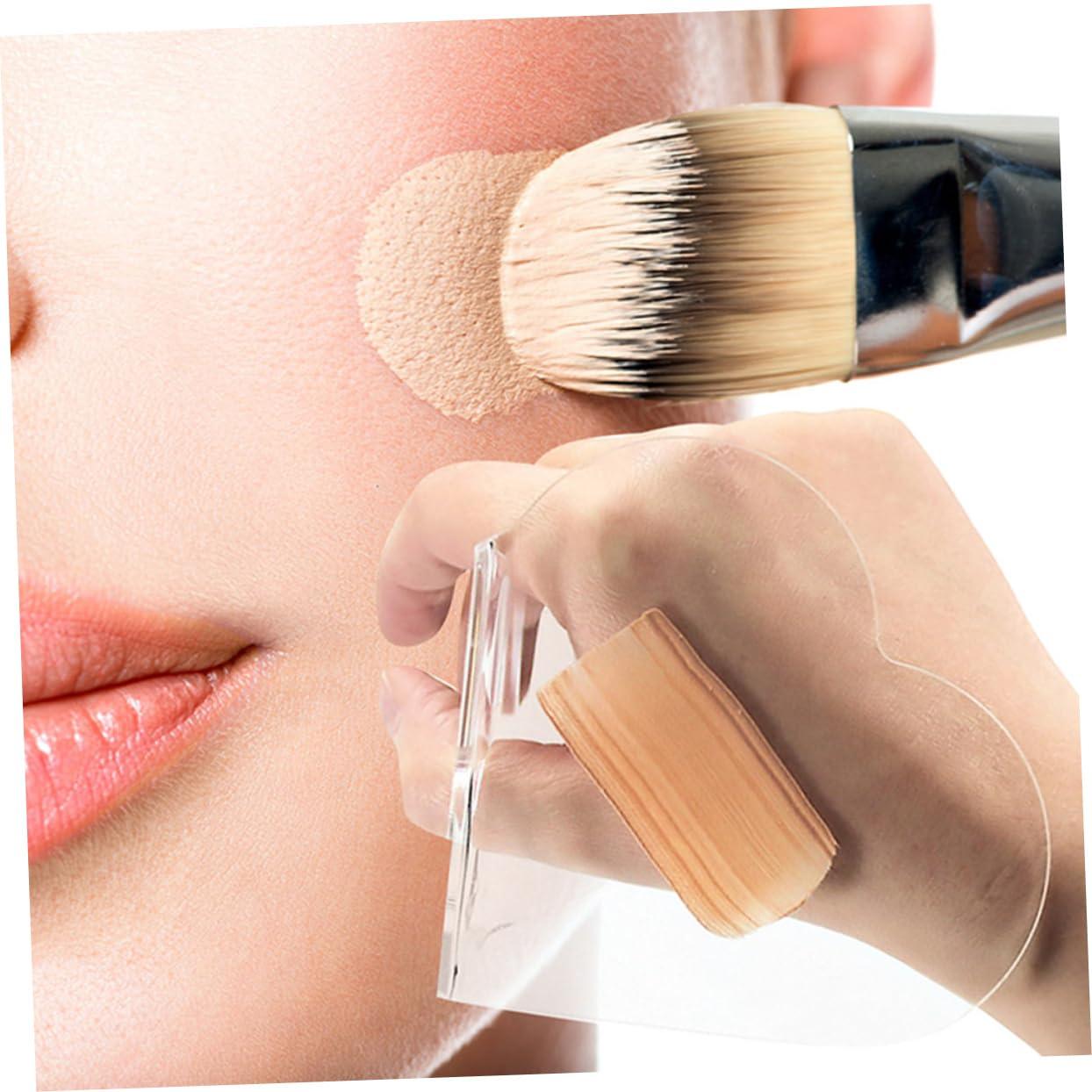 PHENOFICE PHENOFICE Handheld Heart Makeup Mixing Tray Acrylic Mixing Plate for Makeup Foundation Mixing Palette with Stainless Steel Spatula