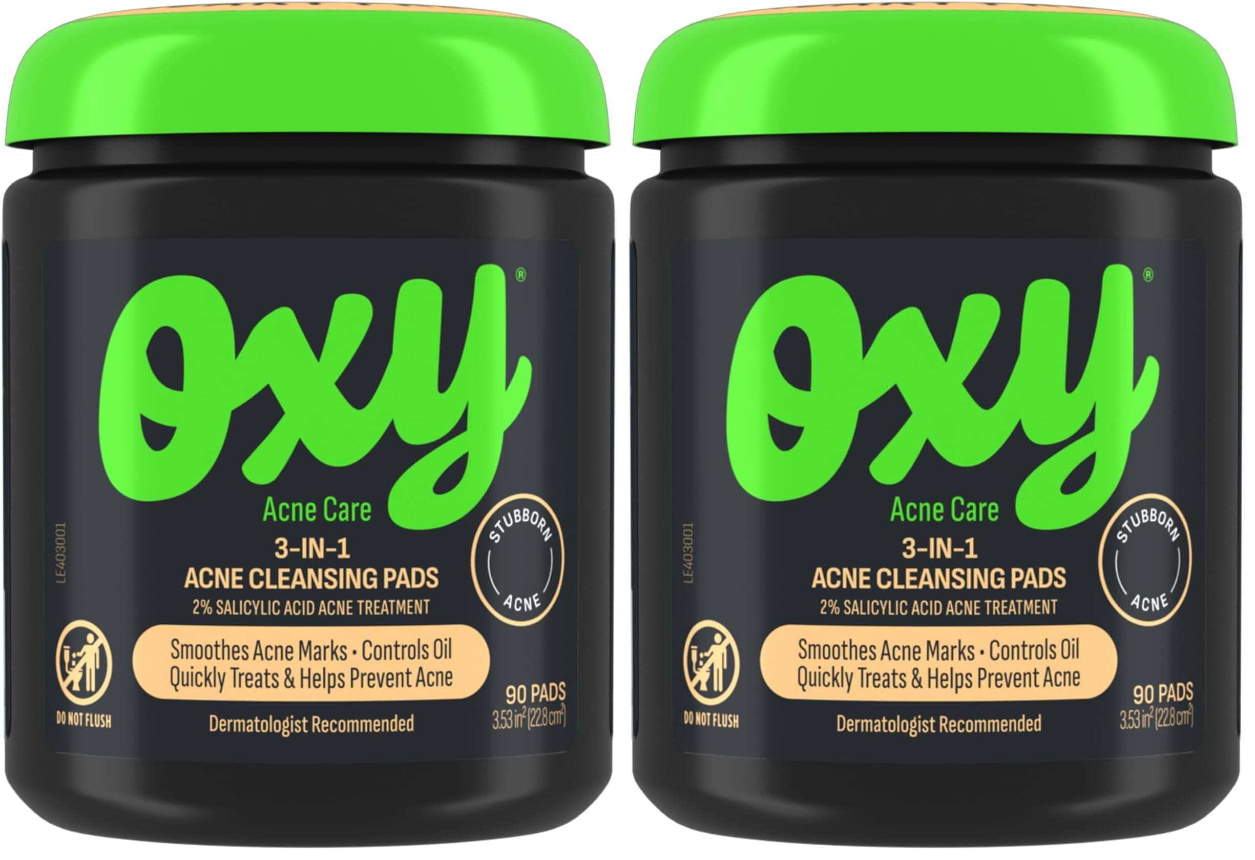 Oxy Oxy Maximum Action 3-In-1 Treatment Pads, 90 Count, Packaging may vary (Pack of 2)