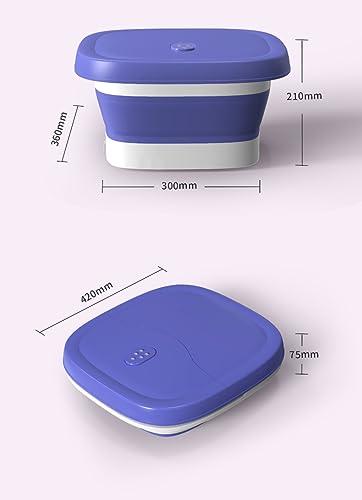 ele ELEOPTION ele ELEOPTION Collapsible Pedicure Foot Spa Electric Foot Bath Spa with Heat and Massage, Bubble, Foot Massager Spa for Feet Stress Relief Soaker Home Basin Purple