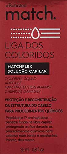 O BOTICARIO Boticario - Linha Match (Liga dos Coloridos) - Matchplex Solucao Capilar 25 Ml - (Boticario - Match (Color League) Collection - Matchplex Chemical Damages Protection Hair Solution Ampoule 0.8 Fl Oz)