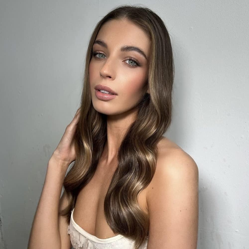 RPZL RPZL (24 Inch, CINNAMON BROWN 4/30) Straight Hair Extensions Long Hair Extensions Clip in Hair Extensions for Women no tangle