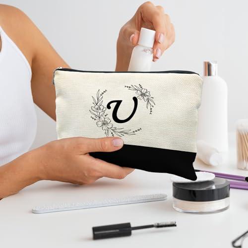Likjad Likjad Bride Bridesmaid Cosmetic bag,personalized makeup bag,Initial Monogram Personalized makeup bag,bridesmaid gifts,personalized gifts,make up bag,monogrammed gifts for womenU